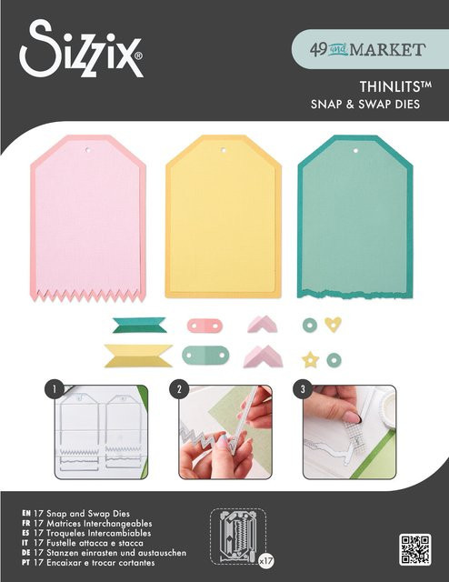 Sizzix Thinlits Die Set Snap and Swap Large Tags - Bild 1
