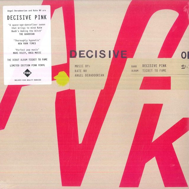 Decisive Pink - Ticket To Fame LP Schallplatte von Fire Records, 2023, Pink und Beige, Electronic & Pop - Bild 1