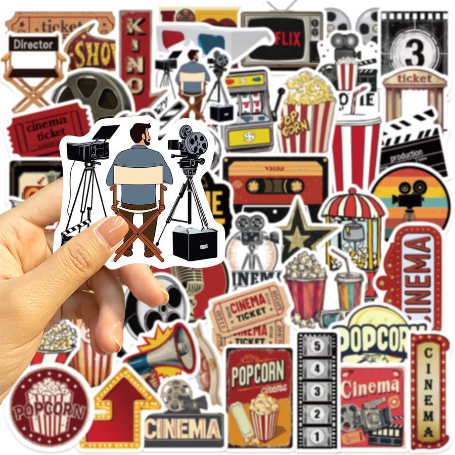 50 oder 100 Stück Cartoon Retro Film Graffiti Aufkleber wasserfest für Gitarre, Notebook und Gepäck in Multicolour - Bild 2