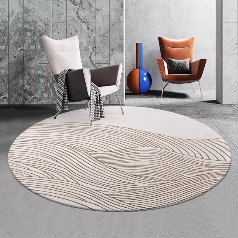Runder Karpetti Teppich in modernem geometrischem Design, weich und flauschig, Durchmesser: 80 cm - Bild 3