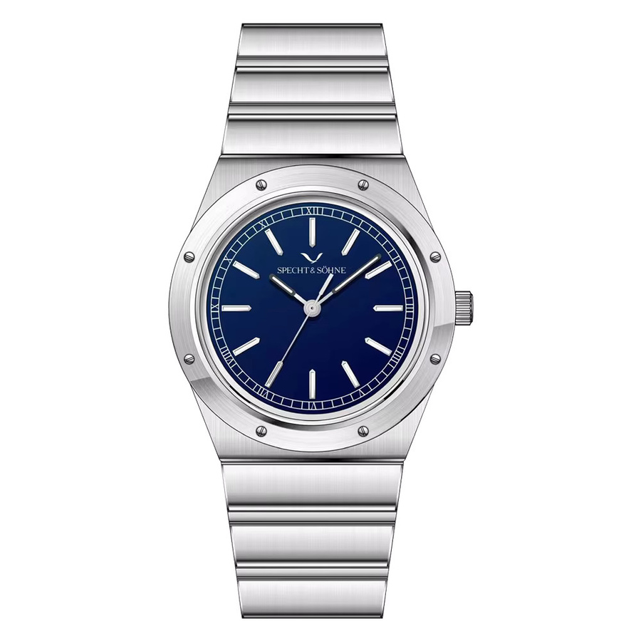 Specht & Söhne Armbanduhr, Quarz, Edelstahl, 38 mm, Herren, Blau - Bild 2