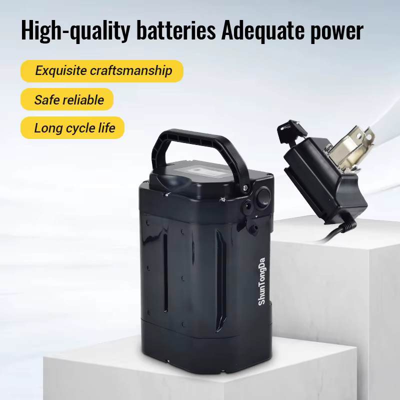 E-Bike Batterie in Sattelstützenmontage für Jenney A2B Kuo Magnum 250W 500W Motor, Farbe: Schwarz, Kapazität: 10Ah bis 17,5Ah, Spannung: 24V oder 36V - Bild 4