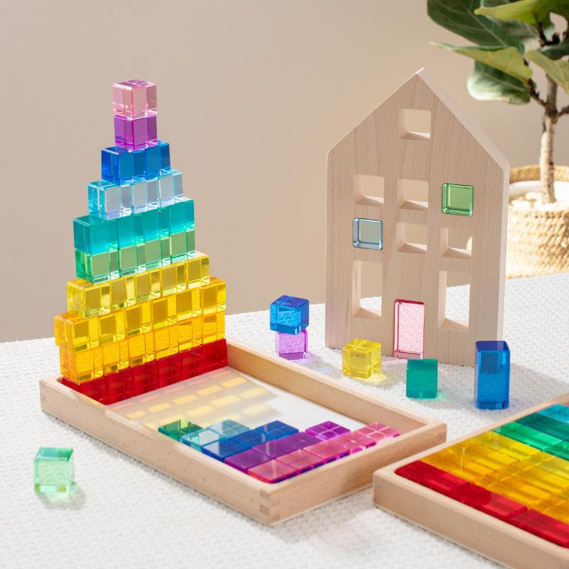 Fashnics Regenbogenkristall Acrylwürfel Lern-Bausteine - Bild 2