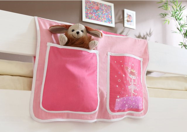 TiCAA Kinder Bett-Tasche für Hochbett und Etagenbett in Pink - Bild 1