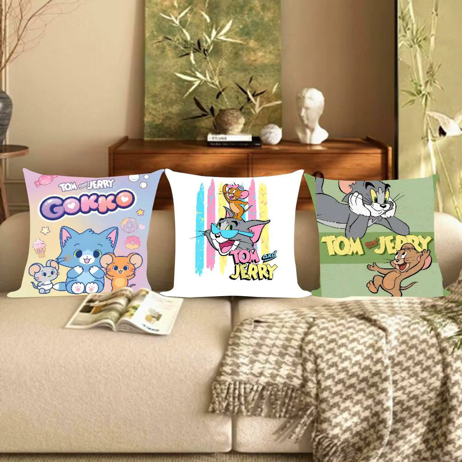 Personalisierter Kissenbezug Beast Kingdom Anime Tom und Jerry Design, quadratisch, Mehrfarbig, Breite: 30,0 cm, Höhe: 30,0 cm - Bild 2