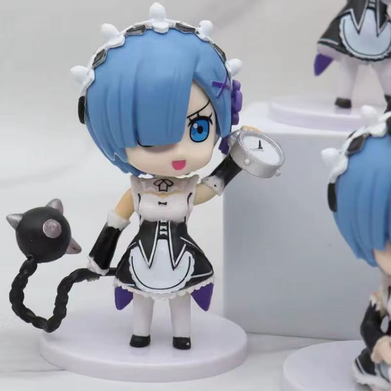 Bandai Re:ZERO Rem Anime Figur im Pyjama mit Stuhl, mehrfarbiges PVC Sammlermodell zur Dekoration - Bild 4