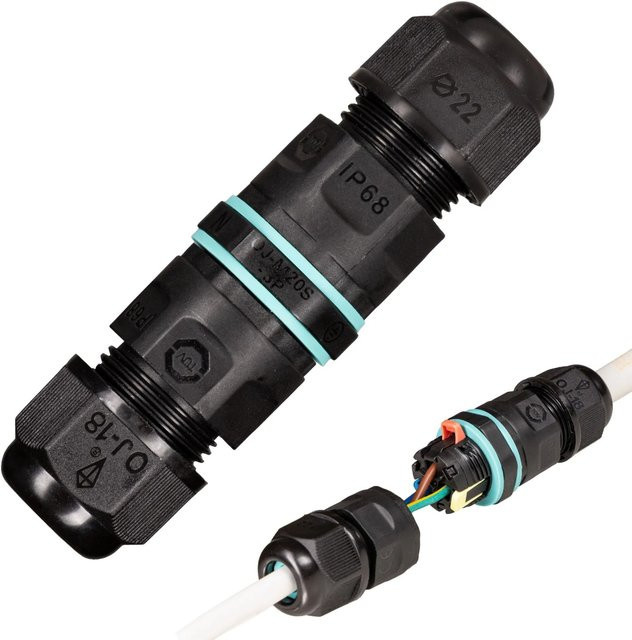 LED's light Kabel-Klemmverbinder I-Form in Schwarz - Bild 1