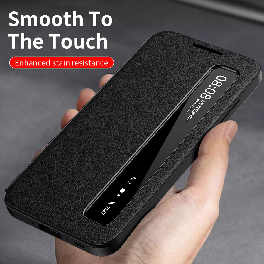Smart Side Window Flip Ledertasche mit Box für Samsung Galaxy A57 A56 A55 A37 A36 A17 A16 A15 in Grün - Bild 3