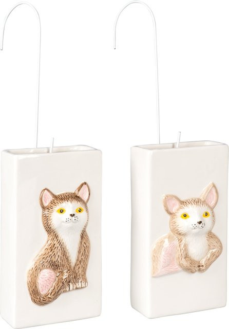 Luftbefeuchter Katzen-Paar von viva domo in Weiß und Braun, 2 Stück - Bild 1