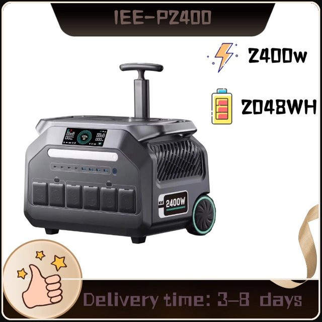 IEE P2400 Solargenerator Tragbare Powerstation mit 2400W und 2048Wh LiFePO4 Akku, AC-Ausgang, Trolley und App-Steuerung für Camping, Wohnmobil und Notfälle - Bild 1