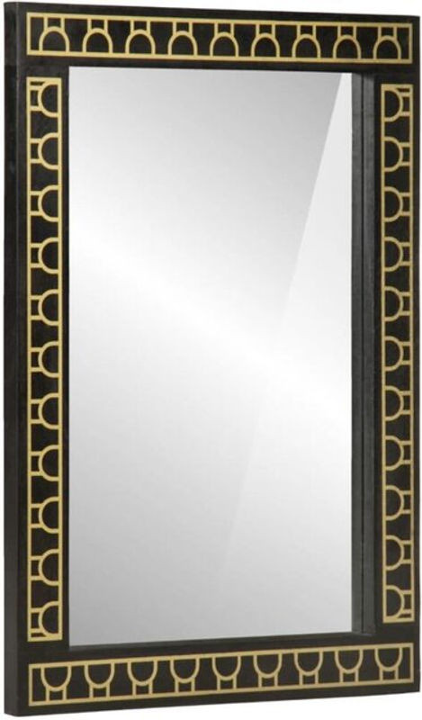 Wandspiegel vidaxl aus Massivholz und Glas in Art Déco Design, Rechteckig, B: 50 cm, H: 70 cm, T: 2,5 cm - Bild 1