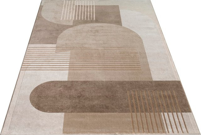 Teppich Tiana beige mit High-Low-Effekt und geometrischem Boho-Design B: 80 cm, L: 150 cm - Bild 1