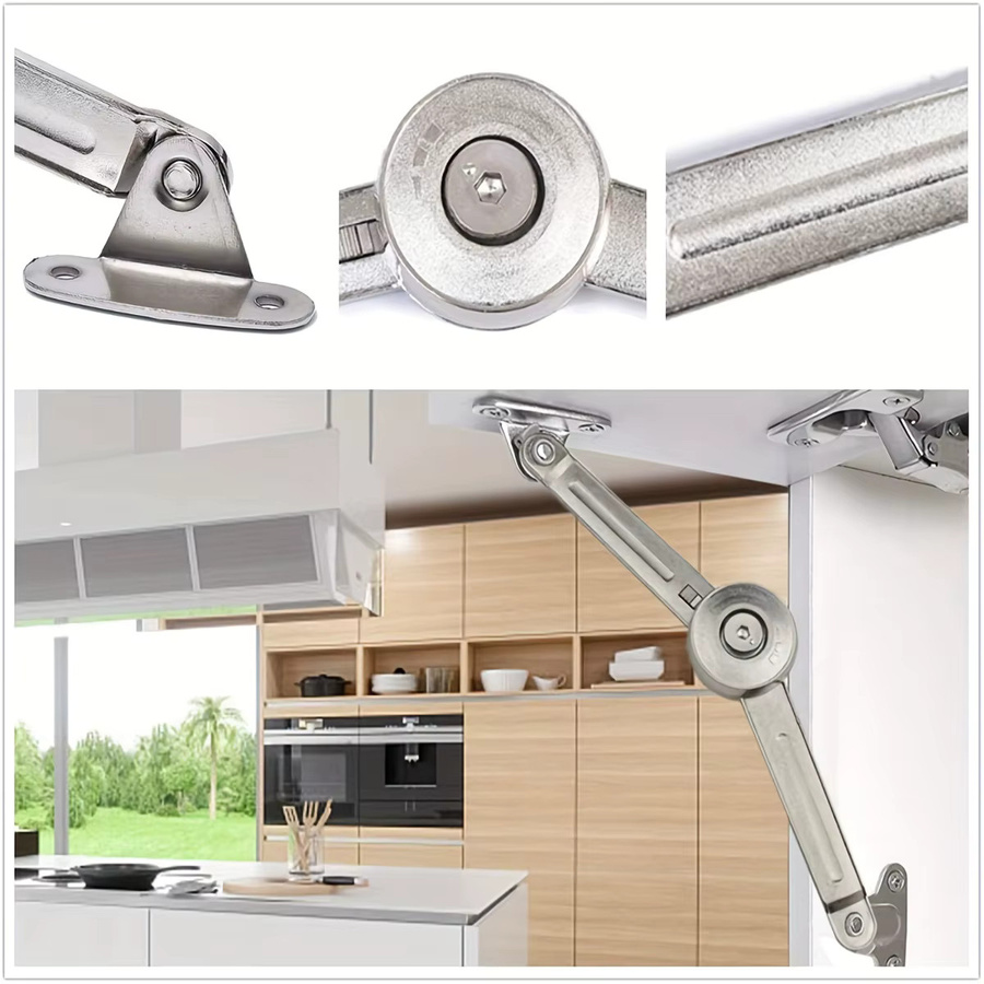 NIUXIANG Soft-Close Deckelstützscharnier in Satin-Nickel/Silber - Bild 2