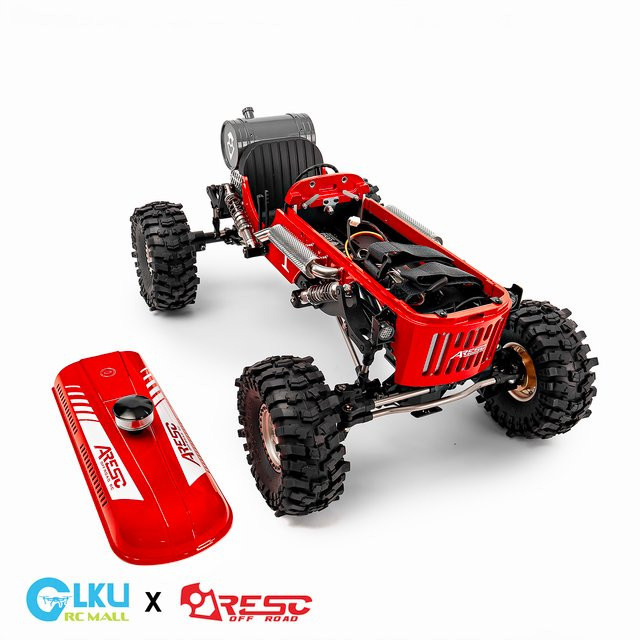 ARESC TG-1 CNC RC Crawler Modellauto, 1:10, Vollmetall, Rot - Bild 1