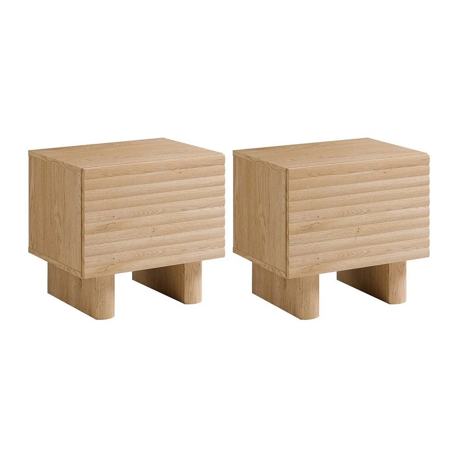 Nachttisch Ludima von Vente-unique in Beige, zeitgemäßes Design für dein Schlafzimmer - Bild 2