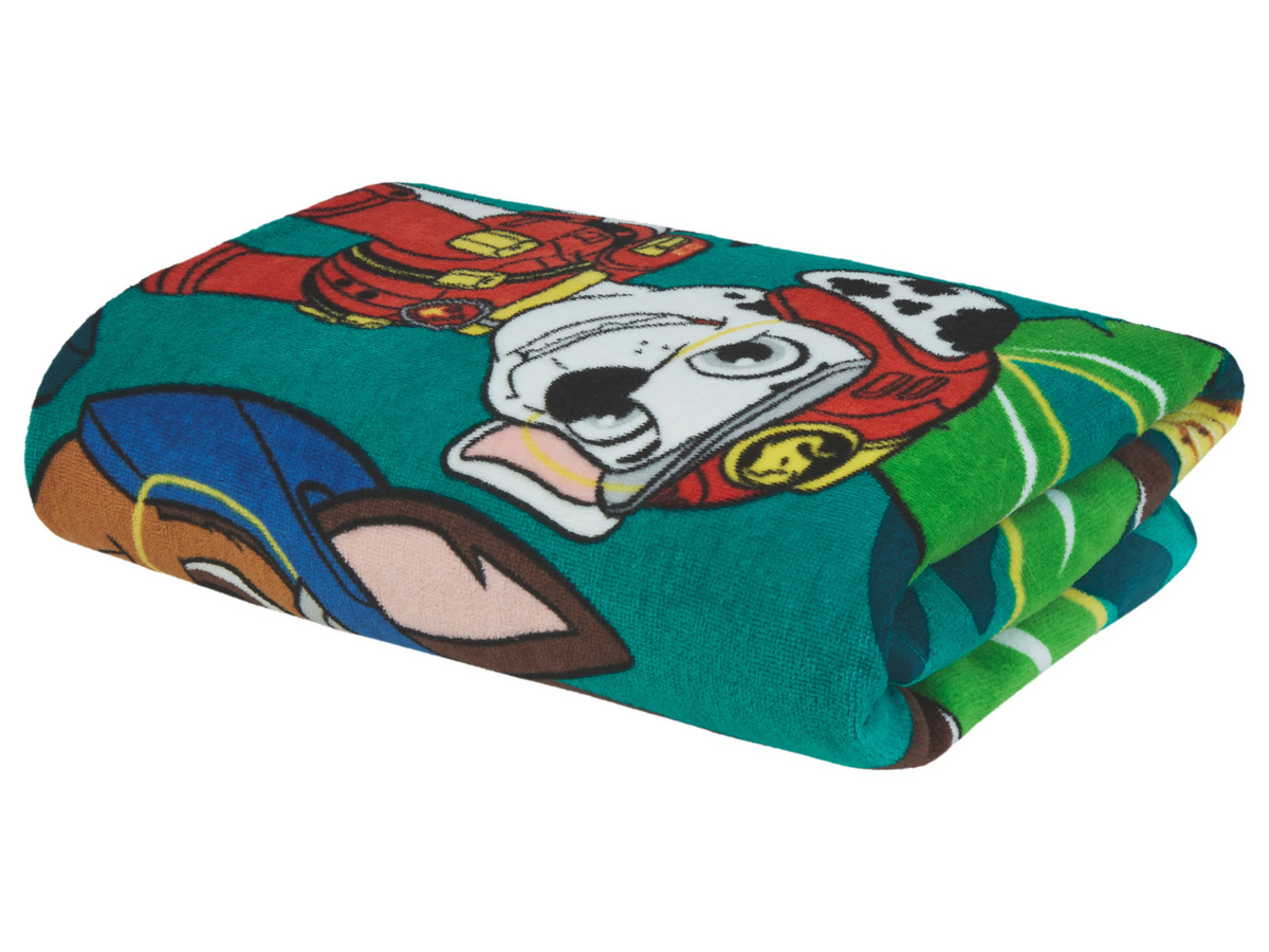 Paw Patrol Kinder Poncho und Strandtuch aus Baumwolle in Velours, Farben: Blau, Pink oder Mehrfarbig, Poncho B/H: 60 x 120 cm, Strandtuch B/H: 75 x 150 cm - Bild 3