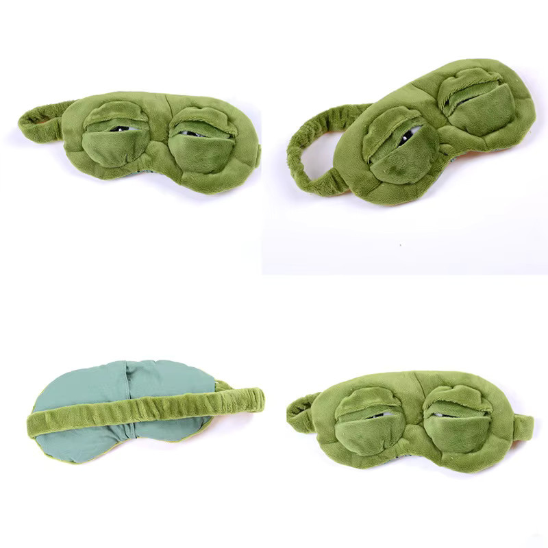 3D Schlafmaske Trauriger Frosch, Augenbinde, Unisex - Bild 3