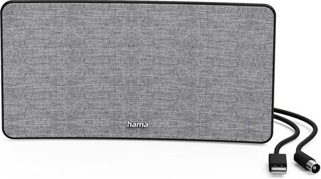 Zimmerantenne Stoff-Design DVB-T2 aktiv Grau/Schwarz - Bild 1