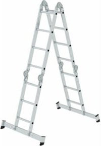Günzburger Steigtechnik MUNK Multifunktionsleiter aus Aluminium mit nivello Traverse in Silber - Bild 2