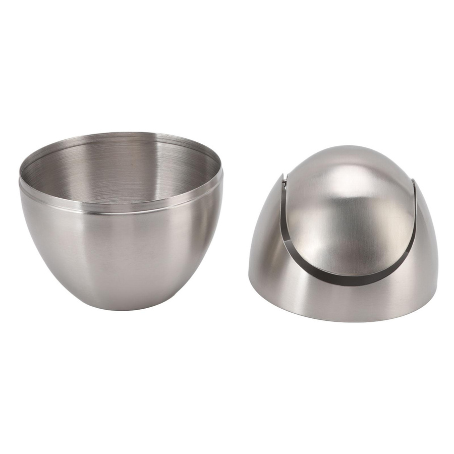 TOMTOP JMS Tischmülleimer aus Edelstahl in Silber mit Schwingdeckel für die Arbeitsplatte oder das Badezimmer - Bild 2