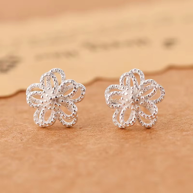 REETI Ohrringe Blume, 925 Silber, Damen - Bild 1