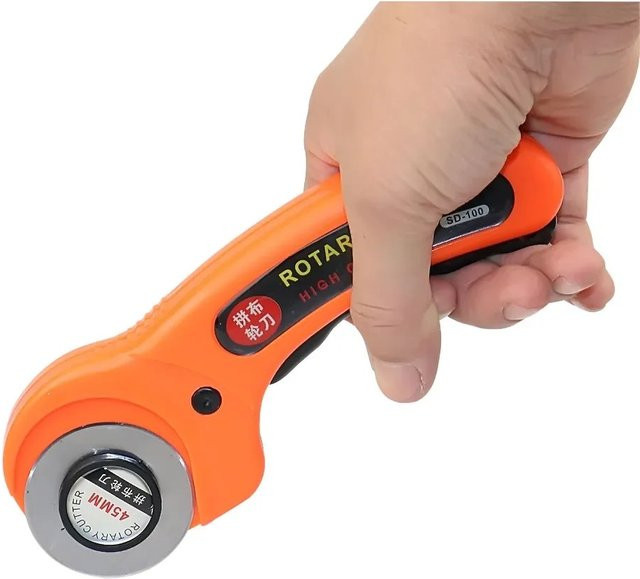 Rotary Cutter 45mm für Stoff, Papier und Nähen in Orange - Bild 1