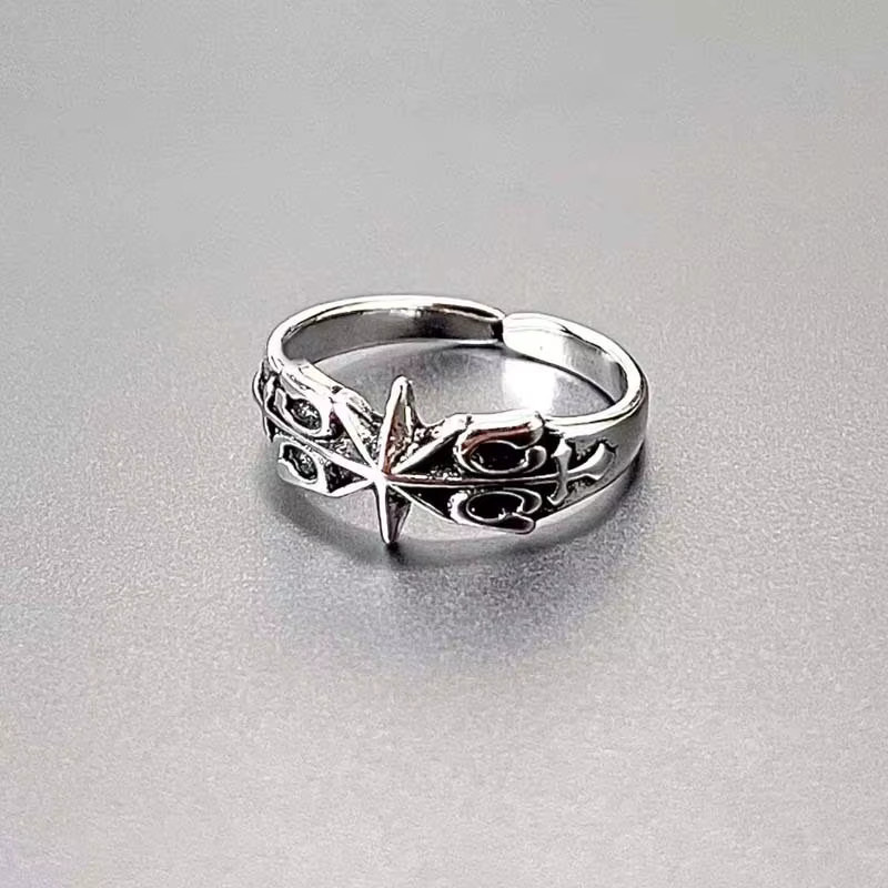LOVE&NAME Ring, Kupfer, Silber, Hexagramm, Unisex - Bild 3