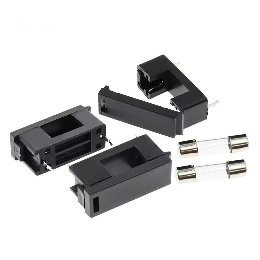 10er Set BLX-A Sicherungshalter für 5x20 mm Glas Sicherungen in Schwarz für PCB Boards - Bild 1