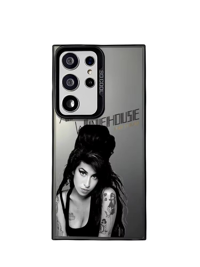 Silberne Amy Winehouse Handyhülle aus Silikon für Samsung Galaxy S25 Edge S24 S23 S22 S21 S20 Ultra - Bild 5