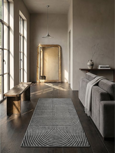 Outdoor-Läufer Niederflor MEZEN von Kadima Design in Anthrazit, B/T: 80 x 150 cm - Bild 1
