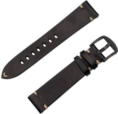 JT Berlin Uhrenarmband Alex II Vintage, Leder, Schwarz, Unisex - Bild 1