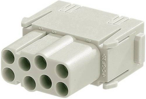 HARTING Han C-Modul 8 Buchseneinsatz mit PE Crimpen in Grau (09140083101) - Bild 1
