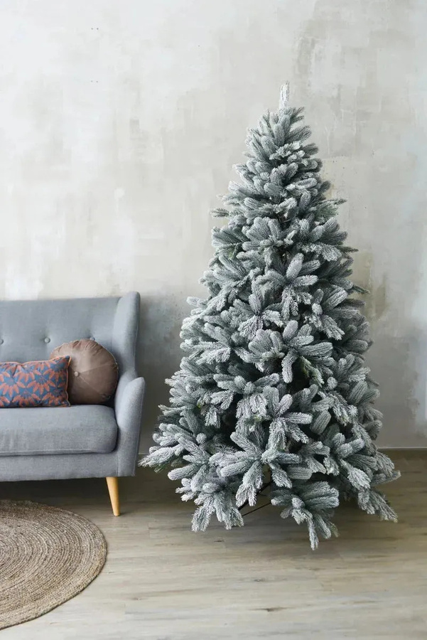 Künstlicher Weihnachtsbaum Elsa mit Schnee von artplants in Grün und Weiß, Höhe: 210 cm - Bild 2
