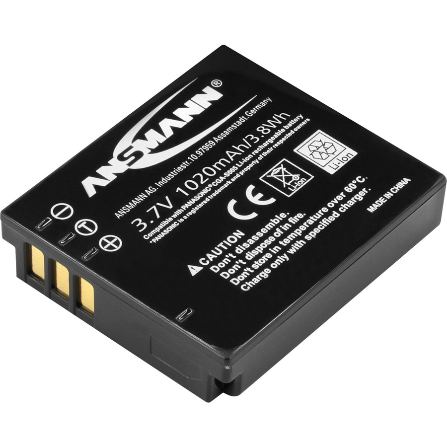 Ansmann A-Pan CGA S005 Kamera-Akku in Schwarz mit 1020 mAh - Bild 2