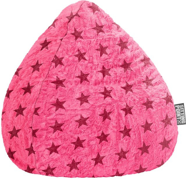 Sitting Point Sitzsack Fluffy 120 in Pink aus Microfaser mit abnehmbarem Bezug - Bild 1