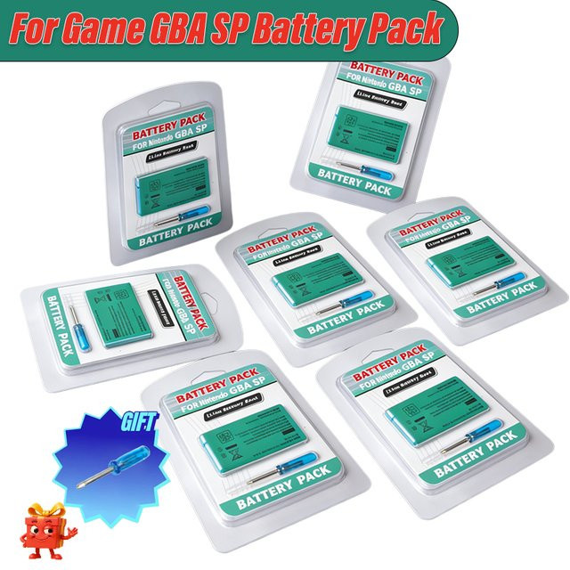 NDNNAS Ersatz-Lithium-Ionen-Akku 850mAh und Schraubendreher-Set für Game Boy Advance SP in Grün - Bild 1