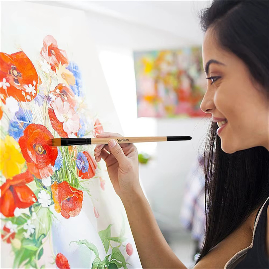 Yutiars 32-teiliges Künstlerpinselset aus Nylon mit 2 Paletten für Aquarell, Acryl und Malerei - Bild 5