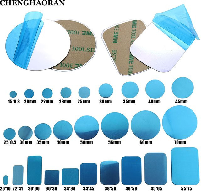 ChengHaoRan 10er Set Magnetische Metallplatten für universelle Auto-Handyhalterungen aus Eisen - Bild 1