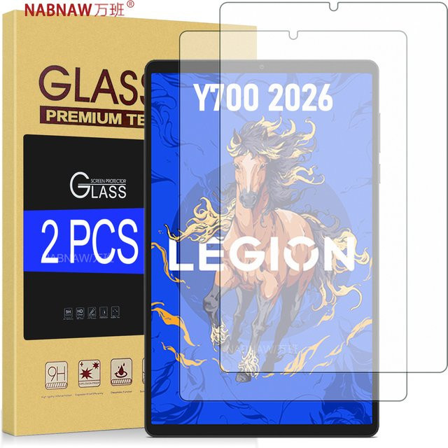 2er-Pack Lenovo Legion Y700 Gen 5 Displayschutz aus gehärtetem Glas, transparent - Bild 1