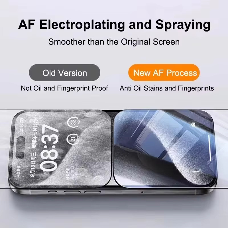 Displayschutzfolie aus gehärtetem Glas für iPhone 16 15 14 13 12 11 Pro Max X XR XS transparent - Bild 4
