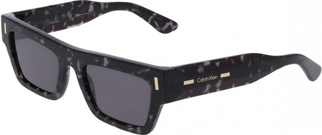 Calvin Klein CK25510S Sonnenbrille, Unisex, Vollrand, Rechteckig, Grey Tortoise, Black, Acetat - Bild 1