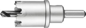 PFERD Hartmetall Lochsäge mit Carbide-Spitze in Silber, Durchmesser: 32 mm, Schaft-Durchmesser: 10 mm, Schnitttiefe: 32 mm - Bild 1