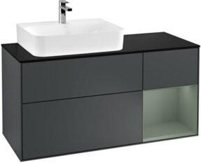 V&B Waschtischunterschrank Finion mit Wandbeleuchtung, lackiert, Breite: 120 cm, Tiefe: 50,1 cm, Höhe: 50,1 cm - Bild 1