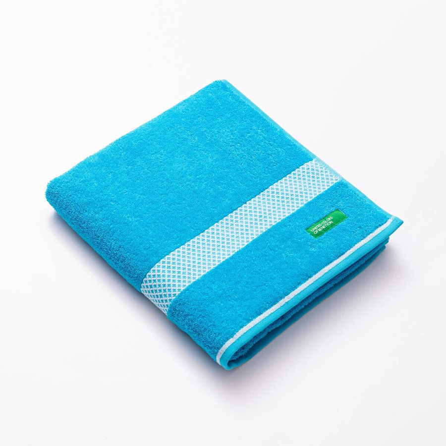 Benetton Badetuch Summer Blau aus Baumwolle, Breite: 70 cm, Länge: 140 cm - Bild 2