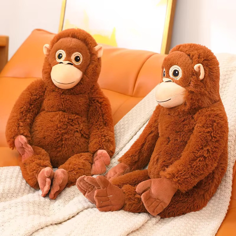 Bandai Gorilla Plüschtier, Schimpanse Affe, Braun, Plüsch / Textil - Bild 2