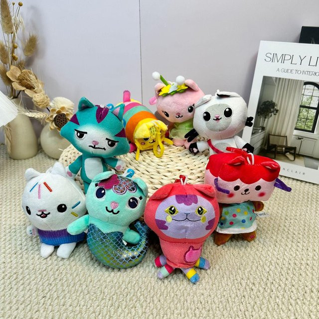 Linyi toy Gabbys Puppenhaus Plüschtiere Schlüsselanhänger, 2-teiliges Set, blau - Bild 1