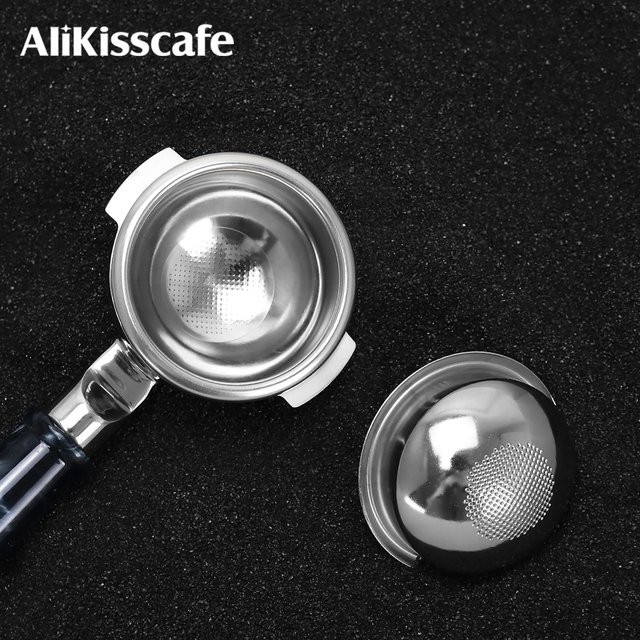 AliKisscafe Kaffeefilterkorb aus Edelstahl in Silber, 58 mm Sieb für E61 und Gaggia Siebträger, Barista-Zubehör - Bild 1