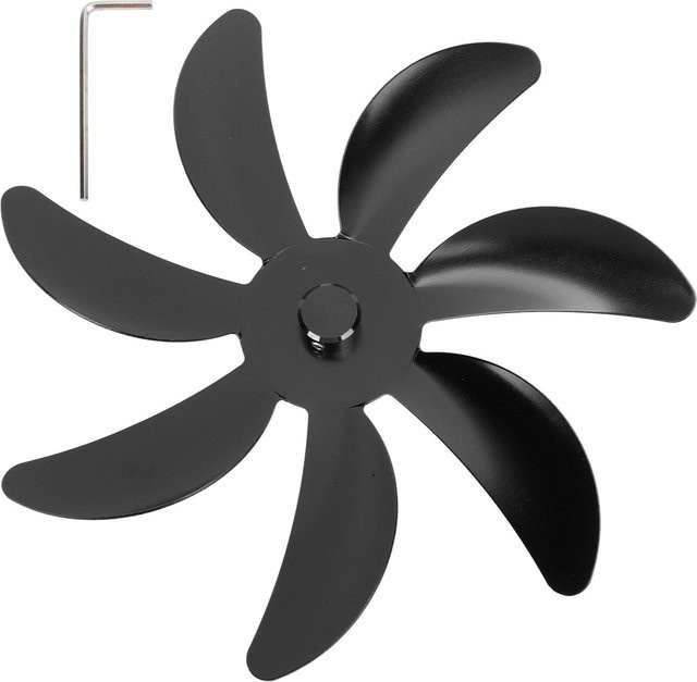 OutsideWorld Ofenventilator mit 7 Flügeln aus Aluminiumlegierung in Schwarz - Bild 1