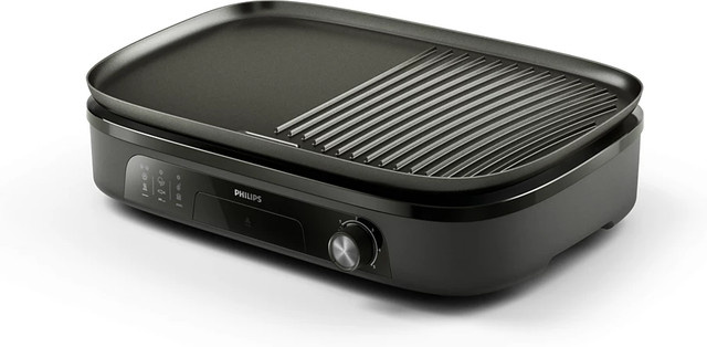 Philips HD6210/95 Tischgrill in Schwarz mit 2400 Watt, Aluminiumlegierung und 1250 cm2 Grillfläche - Bild 1