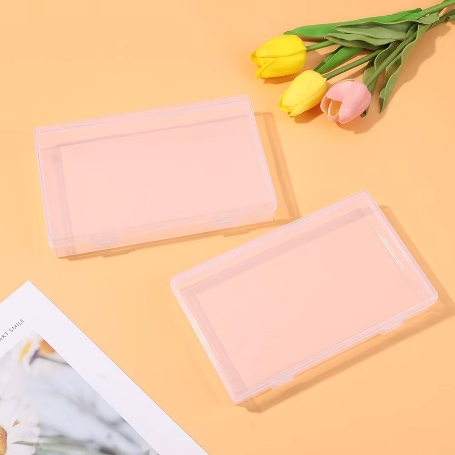 8er Set quadratische Aufbewahrungsboxen aus Kunststoff in Transparent und Schwarz für Schmuck, Perlen und Bastelbedarf - Bild 2
